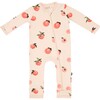 Zippered Romper, Peach - Rompers - 1 - thumbnail