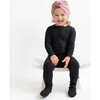 Ribbed Zipper Footie, Midnight - Footie Pajamas - 2