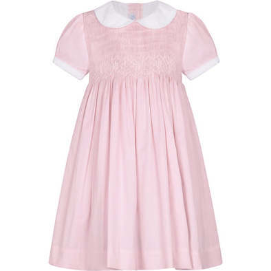 Pink Nella Smocked Dress, Pink - Dresses - 1