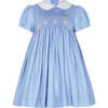 Blue Nella Smocked Dress, Blue - Dresses - 1 - thumbnail