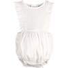 Frilly Sleeveless Bubble, Solid White - Onesies - 1 - thumbnail