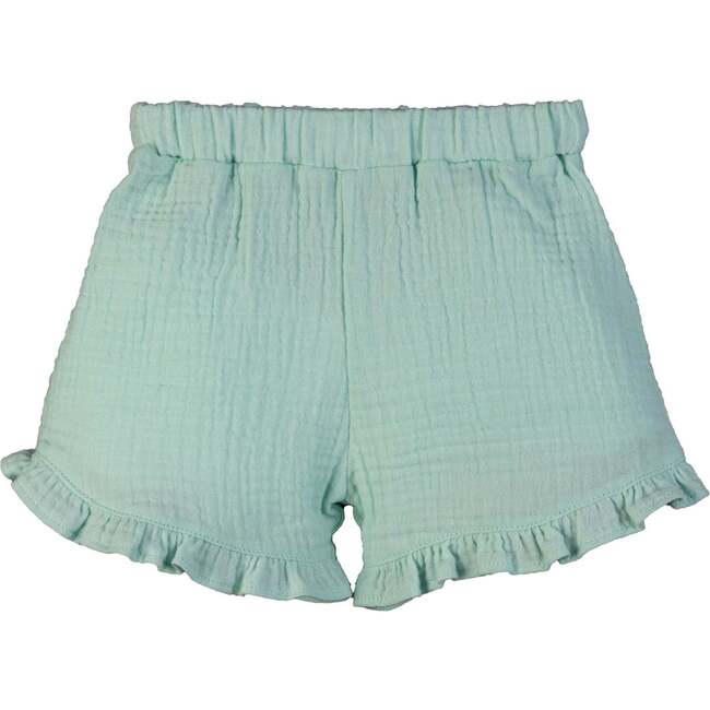 Ruched Tunic & Ruffled Shorts, Aqua Angel's Trumpets - Mixed Apparel Set - 2