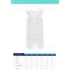 Henley-Style Angel-Sleeve Romper, Sylvia Floral On Periwinkle - Rompers - 3