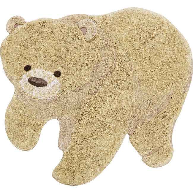 Washable Animal Rug Bear, Honey. 4' x 4' 1"