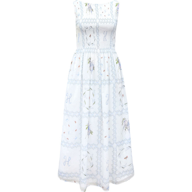 Women's Cosima Nap Dress, Floral Patchwork White