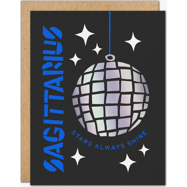 Sagittarius Foil Birthday Card