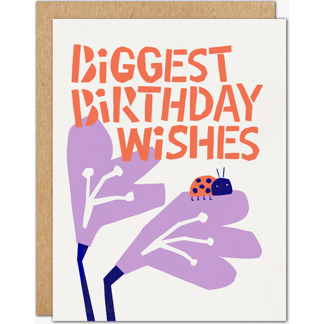 Ladybug Birthday Letterpress Card