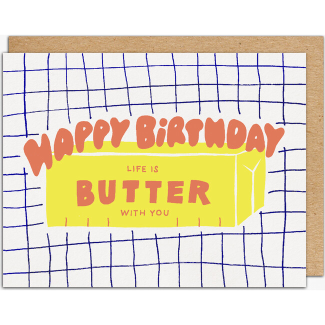 Butter Birthday Letterpress Card