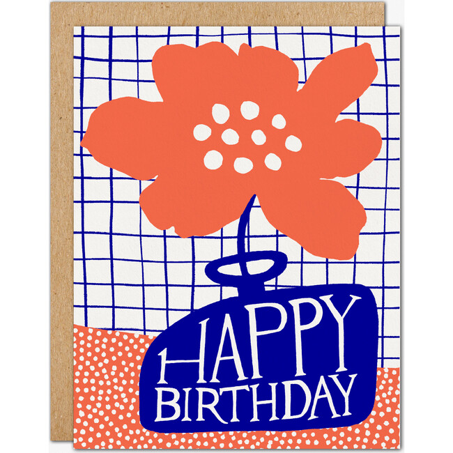 Bud Vase Birthday Letterpress Card