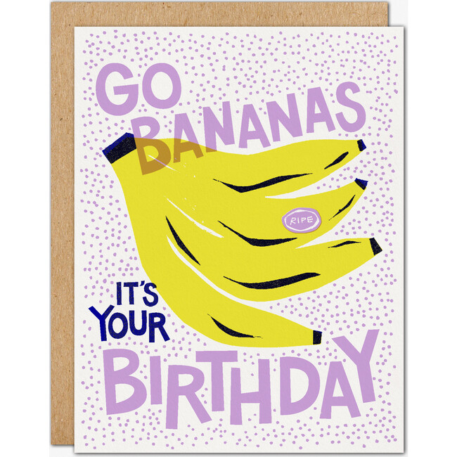 Bananas Birthday Letterpress Card