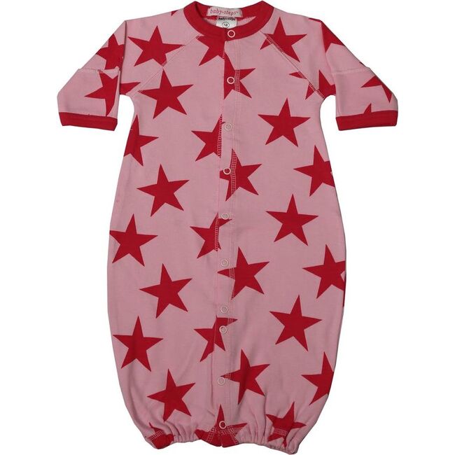 Baby Converter Gown, Large Star Pink