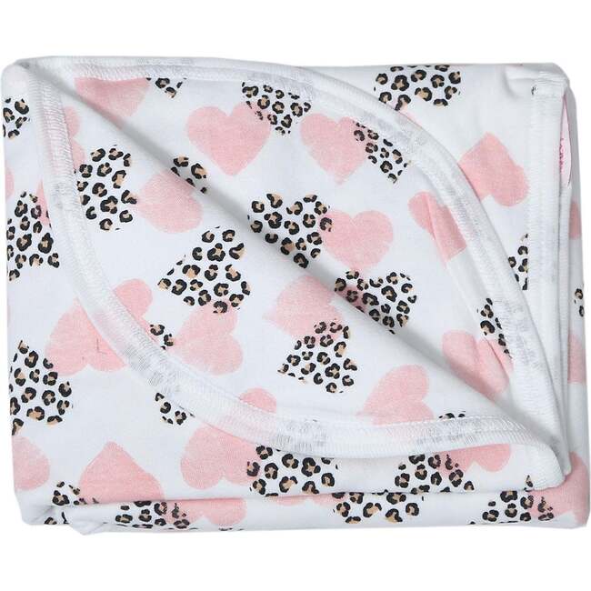 Baby Blanket, Leopard Hearts