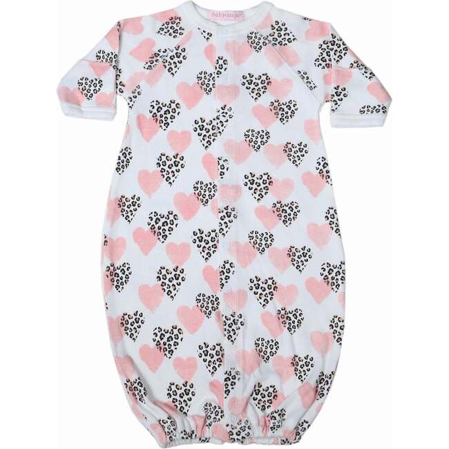Baby Converter Gown, Leopard Hearts