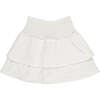 Nora 2-Tired Smocked Waist Skirt, Ivory - Shorts - 1 - thumbnail