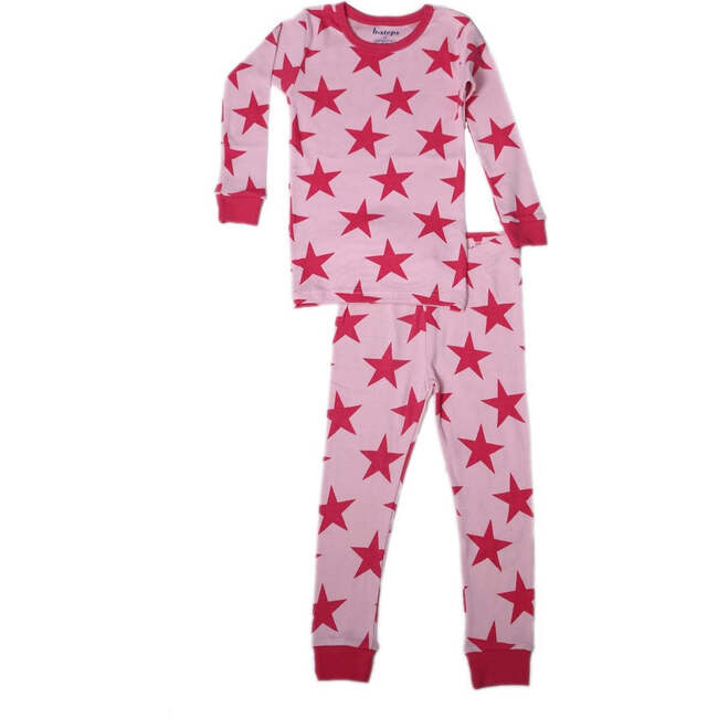 Kids Pajamas, Large Star Pink