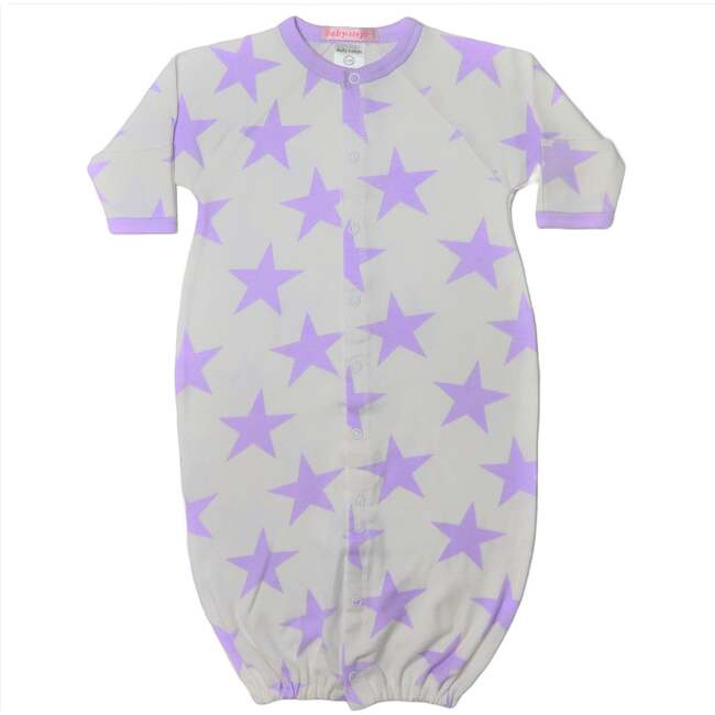 Baby Converter Gown, Large Star Lilac