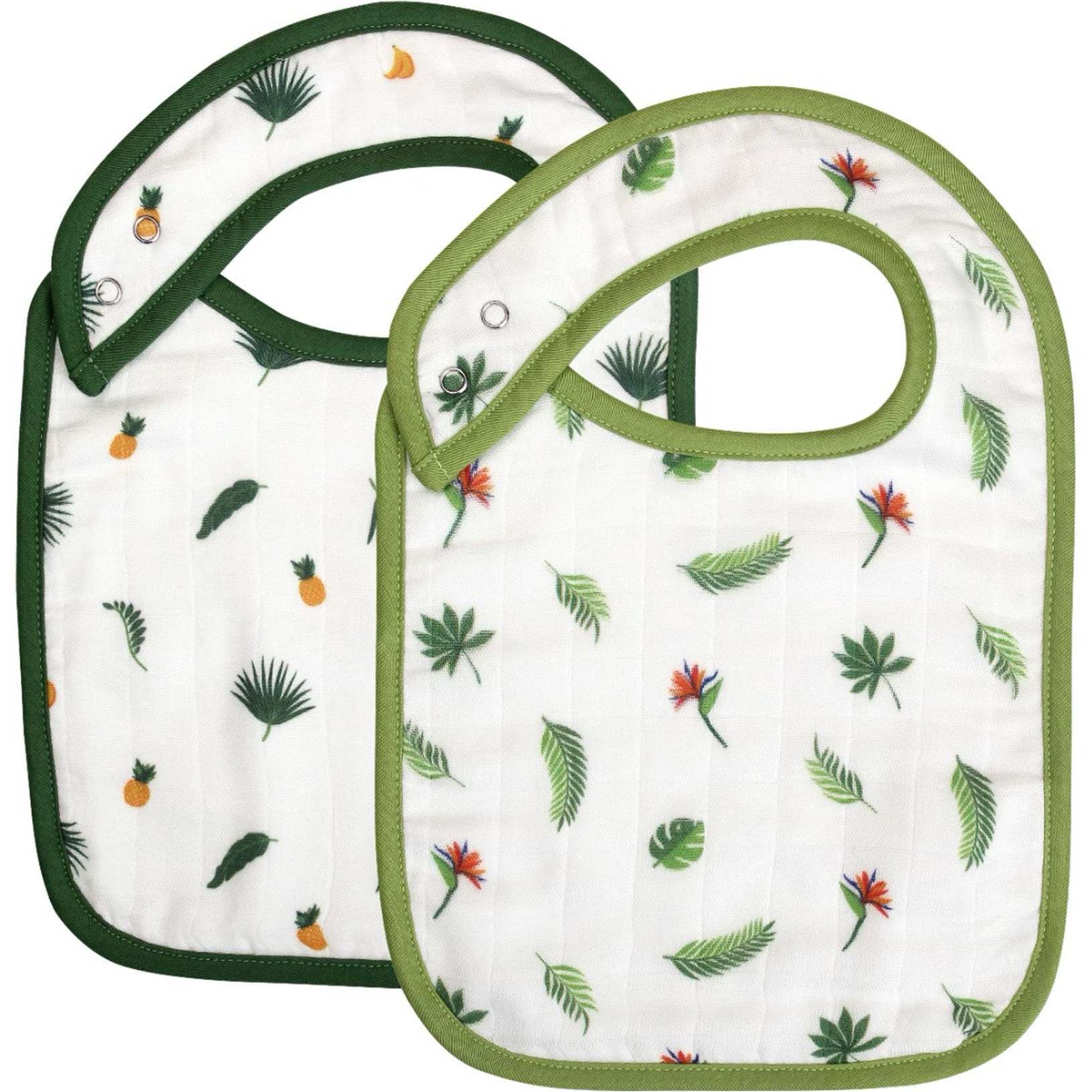 Bib Set, Tropical Palms & Bird of Paradise - Bibs - 1