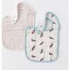 Bib Set, Otter & Taupe Wave - Bibs - 2