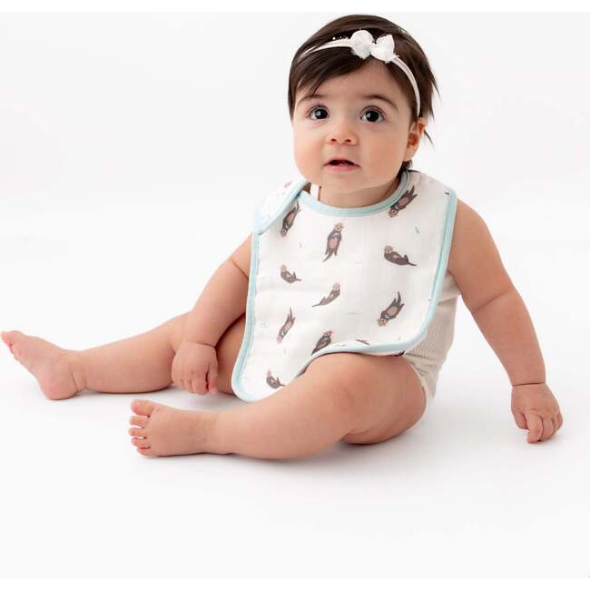 Bib Set, Otter & Taupe Wave - Bibs - 3