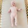 Ribbed Zipper Footie, Blush - Footie Pajamas - 2