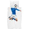 Soccer Champ Photo Print Duvet Set, Blue - Duvet Sets - 1 - thumbnail