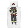 Firefighter Photo Print Duvet Set, Multicolor - Duvet Sets - 1 - thumbnail