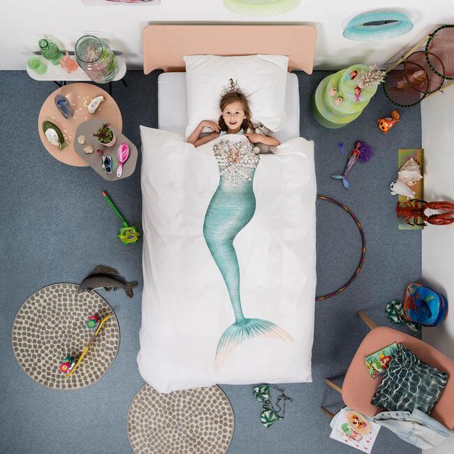 Mermaid Photo Print Duvet Set, Multicolor - Duvet Sets - 2