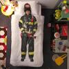 Firefighter Photo Print Duvet Set, Multicolor - Duvet Sets - 2