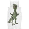 Dinosaur Photo Print Duvet Set, Green - Duvet Sets - 1 - thumbnail