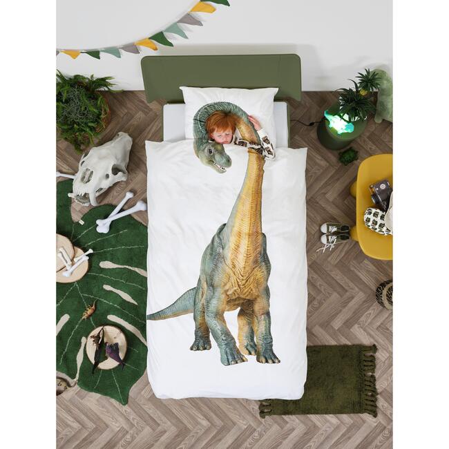 Dino Bronto Photo Print Duvet Set, Green - Duvet Sets - 2