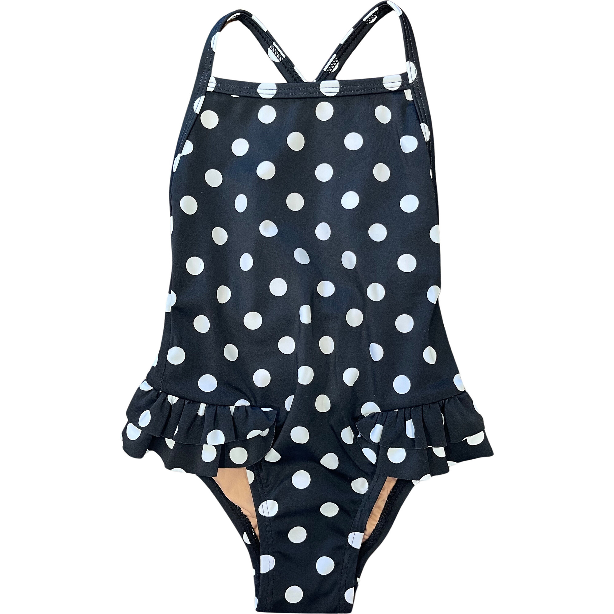 Little Clementine One-Piece Swimsuit, Polka Confetti - One Pieces - 1