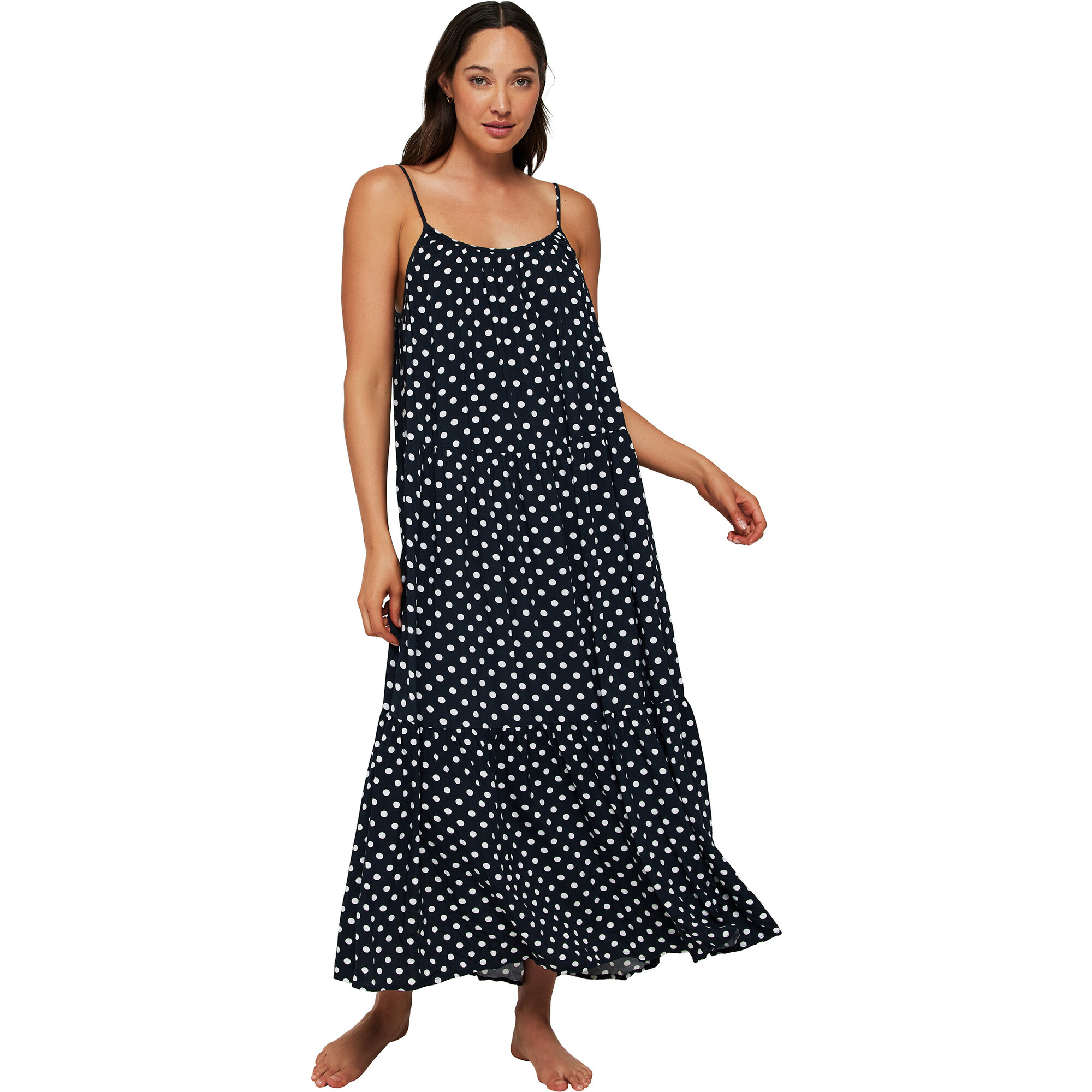 Women's Johanna Sleeveless Low Back Midi Dress Cover-Up, Polka Confetti - Dresses - 1