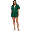 Women's Fatima Button Tie Belt Jumpsuit Cover-Up, Eunoia - Cover-Ups - 1 - thumbnail