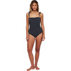 Women's Racquel One-Piece Swimsuit, Polka Confetti - One Pieces - 1 - thumbnail