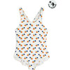 Vera Frills Cross Over Straps Swimsuit, Cosmos - One Pieces - 1 - thumbnail