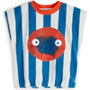 Pilar Print Sleeveless Elastic Hem T-Shirt, Sailor - T-Shirts - 1 - thumbnail