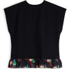 Petra Frilled Contrast Bottom T-Shirt, Black - T-Shirts - 2