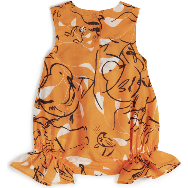 Rosalina Sleeveless Frill Legs Snap Button Jumpsuit, Mobiles - Rompers - 2