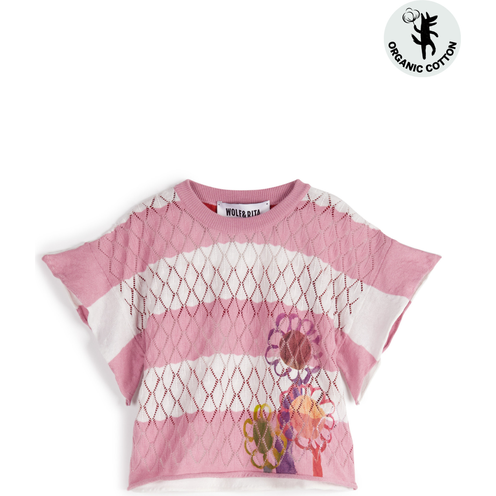 Natália Knitted Frill Sleeve Jumper, Daisy - Sweaters - 1