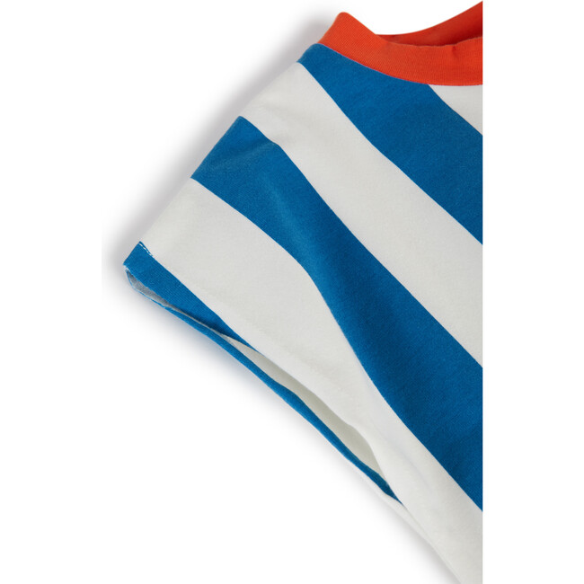 Pilar Print Sleeveless Elastic Hem T-Shirt, Sailor - T-Shirts - 3