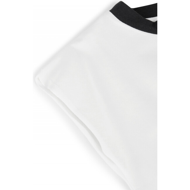 Pilar Print Sleeveless Elastic Hem T-Shirt, Ecru - T-Shirts - 3