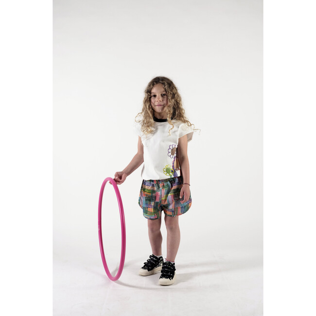 Pilar Print Sleeveless Elastic Hem T-Shirt, Ecru - T-Shirts - 5