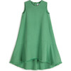 Laura Sleeveless Back-Zipper Dress, Stone Green - Dresses - 1 - thumbnail