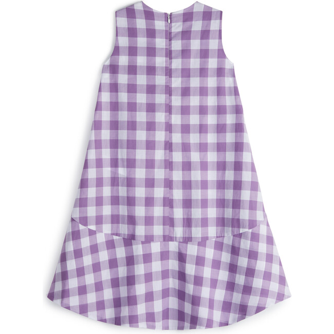 Laura Sleeveless Back-Zipper Dress, Vichy Lilac - Dresses - 2