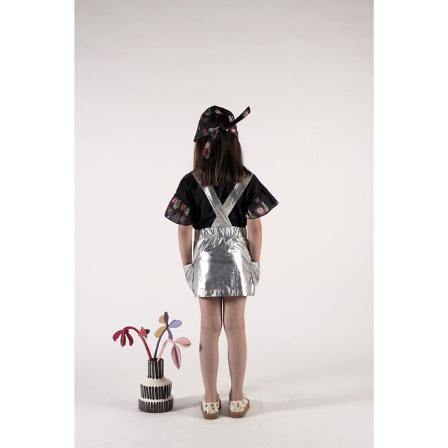 Marisol Frilled Contrast Sleeves T-Shirt , Black - T-Shirts - 6