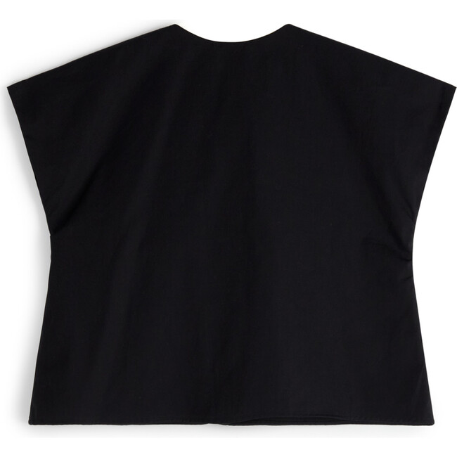 Carlota Sleeveless Cropped Blouse, Black - Blouses - 2
