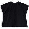 Carlota Sleeveless Cropped Blouse, Black - Blouses - 2
