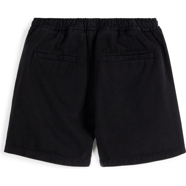 Anselmo Elastic Waist Drawstring Shorts, Black - Shorts - 2