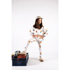 Ana Print Back Frill Legging, Cosmos - Leggings - 6