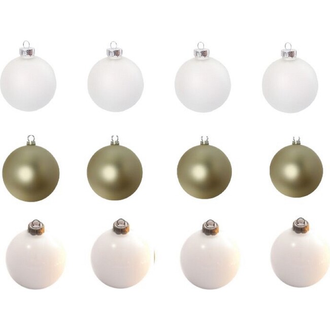 Winter Bliss Boxed Set of 12 Christmas Ornaments